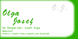 olga josef business card